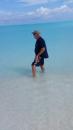 Bob testing the water at Treasure Cay